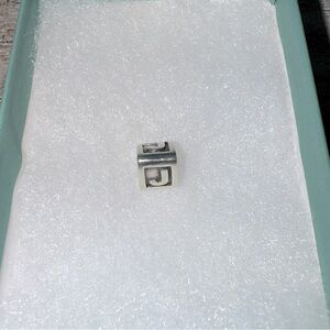 Pandora sterling silver charm J excellent condition retired